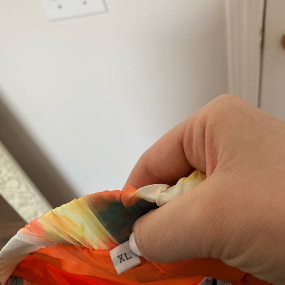 COPY - Orange Blossom Watercolor Maxi Skirt - Picture 5 of 5